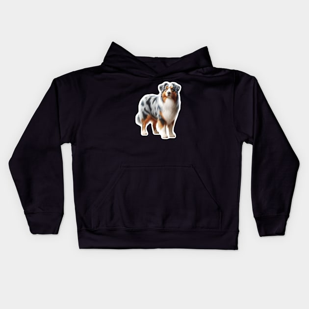 Australian Shepherd Kids Hoodie by millersye